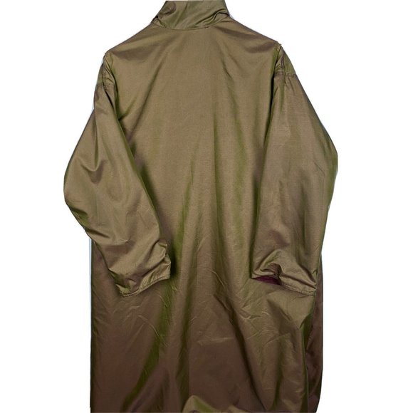 Mycra Pac Designer Reversible trench coat Burgundy/Bronze haze green - Picture 8 of 13